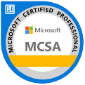 Logo Microsoft certifies professional MCSA
