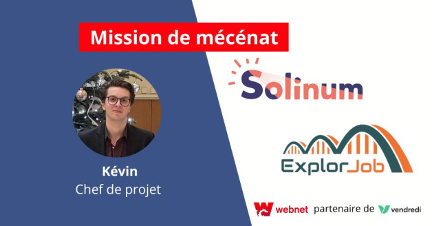 Mécénat de Kevin pour Solinum et ExplorJob