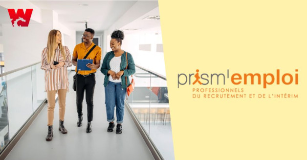 Logo de Prism'emploi et photo de personnes